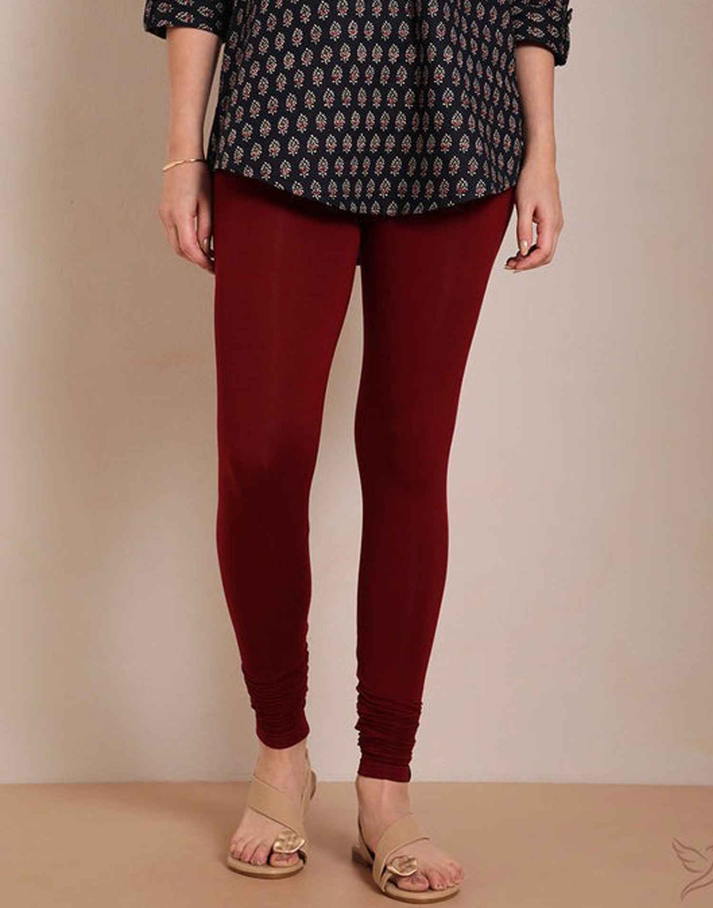 LEGGINGS VISCOS TWIN BIRDS CHERRY BERRY E4428 080326LG - ELENTRA DESIGNS BY NIMI HEINS