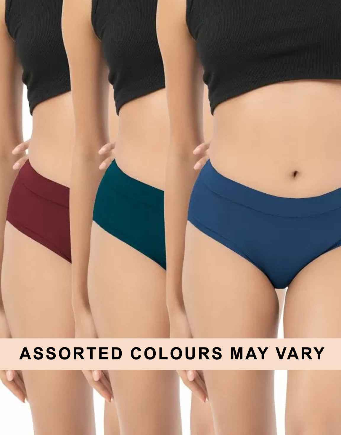 PANTY COMFY PLAIN SEAMLESS HIPSTER RIZA 3 in 1 COMBO E6854 210326PY