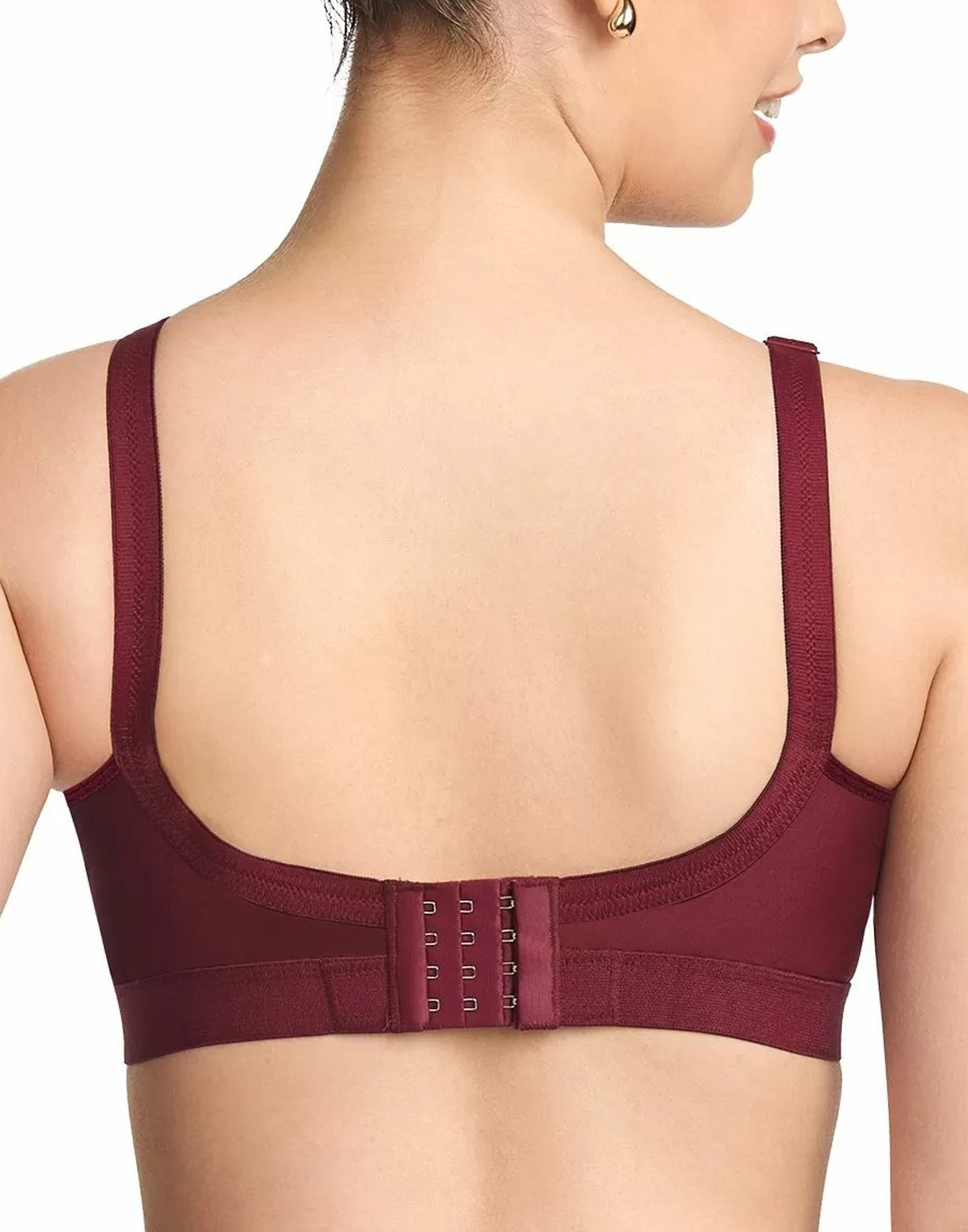 NON PADDED BRA RIZA COTTON FIT MAROON E6776 250226BR - ELENTRA DESIGNS BY NIMI HEINS