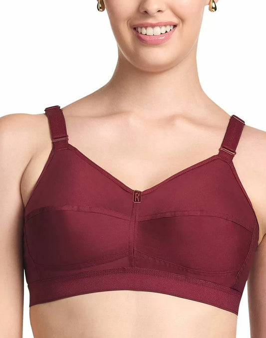 NON PADDED BRA RIZA COTTON FIT MAROON E6776 250226BR - ELENTRA DESIGNS BY NIMI HEINS