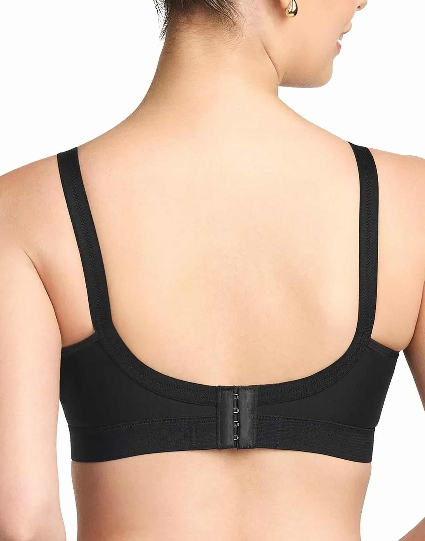 NON PADDED BRA RIZA COTTON FIT BLACK E6776 250226BR - ELENTRA DESIGNS BY NIMI HEINS
