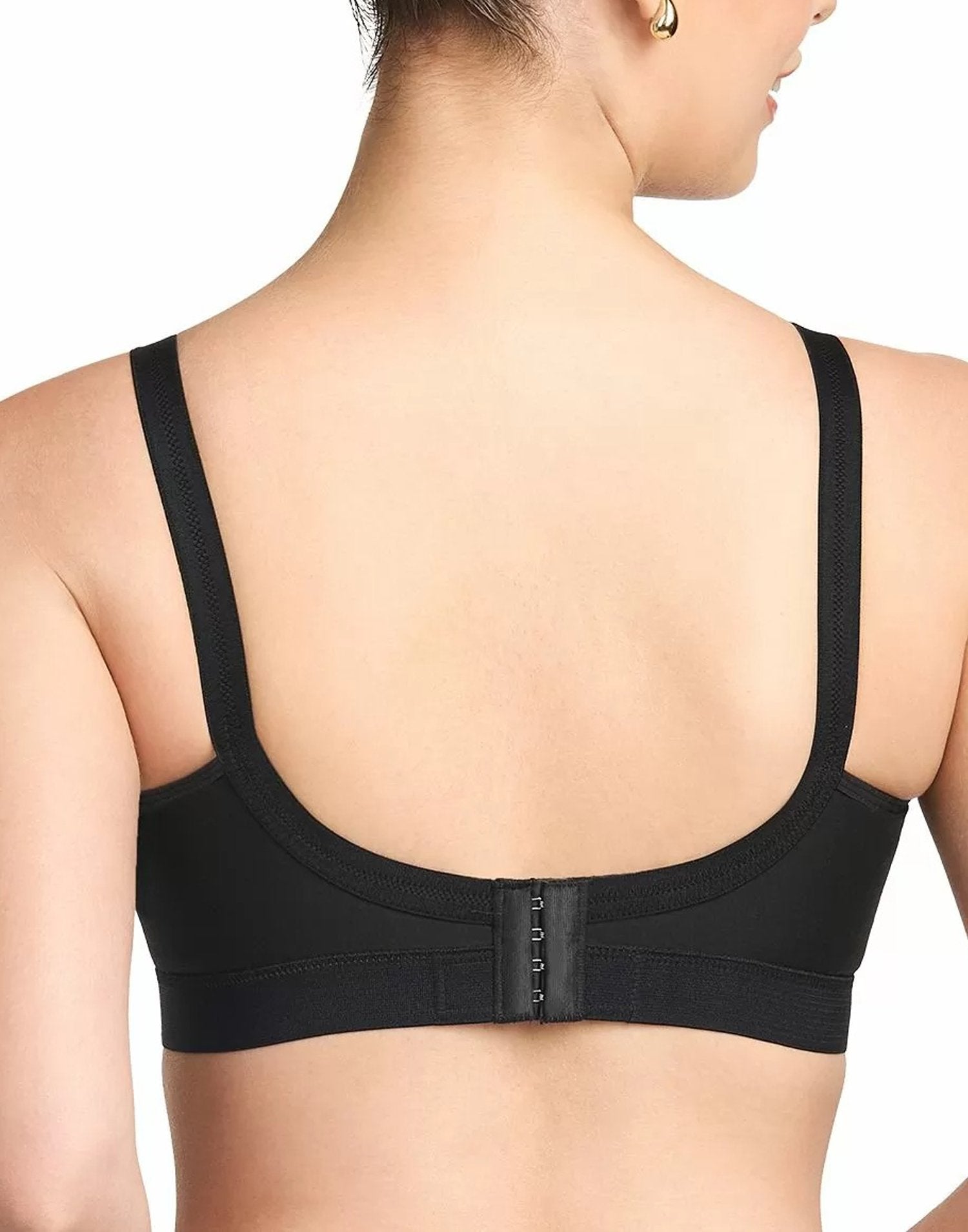 NON PADDED BRA RIZA COTTON FIT BLACK E6776 250226BR - ELENTRA DESIGNS BY NIMI HEINS