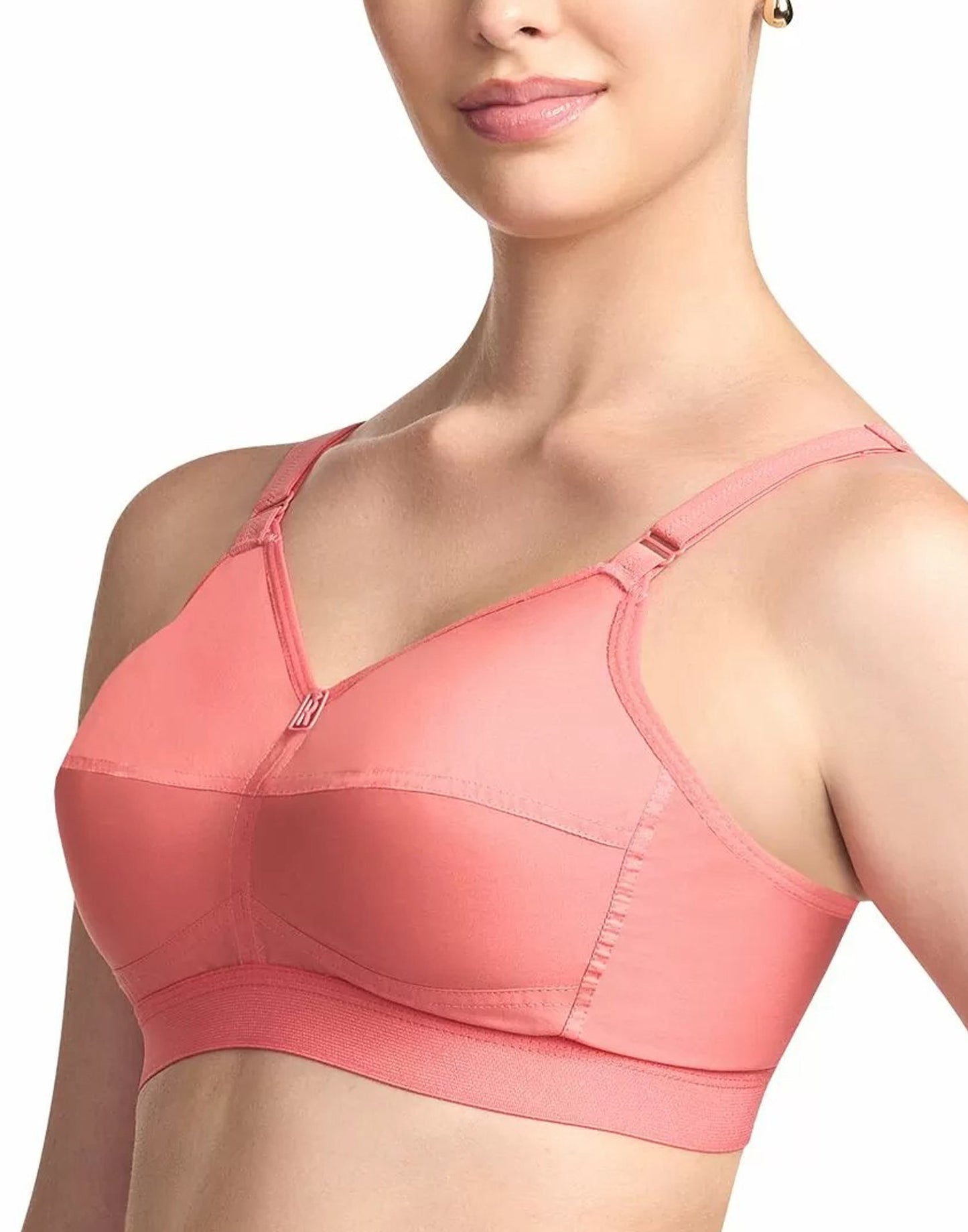 NON PADDED BRA RIZA COTTON FIT KORAL E6776 280226BR - ELENTRA DESIGNS BY NIMI HEINS