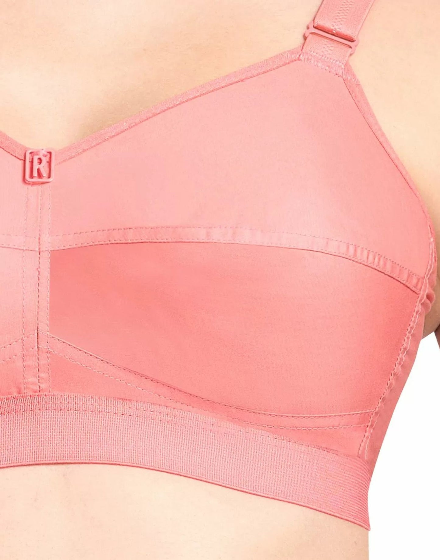 NON PADDED BRA RIZA COTTON FIT KORAL E6776 280226BR - ELENTRA DESIGNS BY NIMI HEINS
