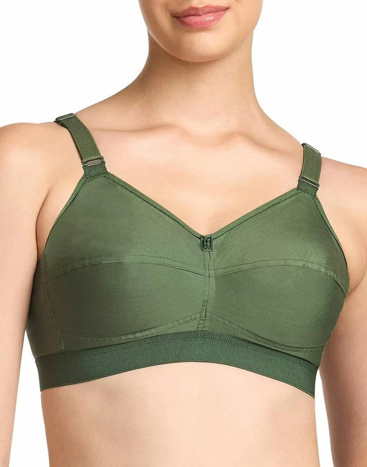 NON PADDED BRA RIZA COTTON FIT OLIVE E6776 280226BR - ELENTRA DESIGNS BY NIMI HEINS