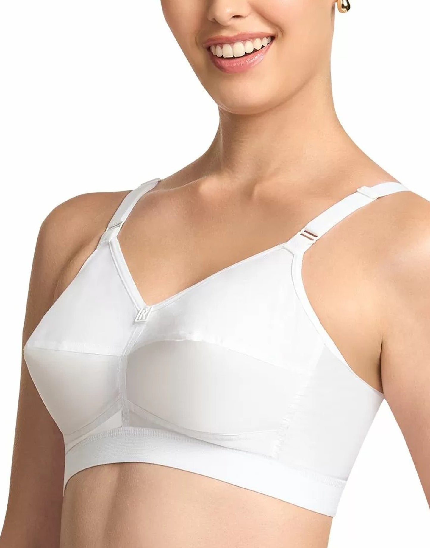 NON PADDED BRA RIZA COTTON FIT WHITE E6776 280226BR - ELENTRA DESIGNS BY NIMI HEINS
