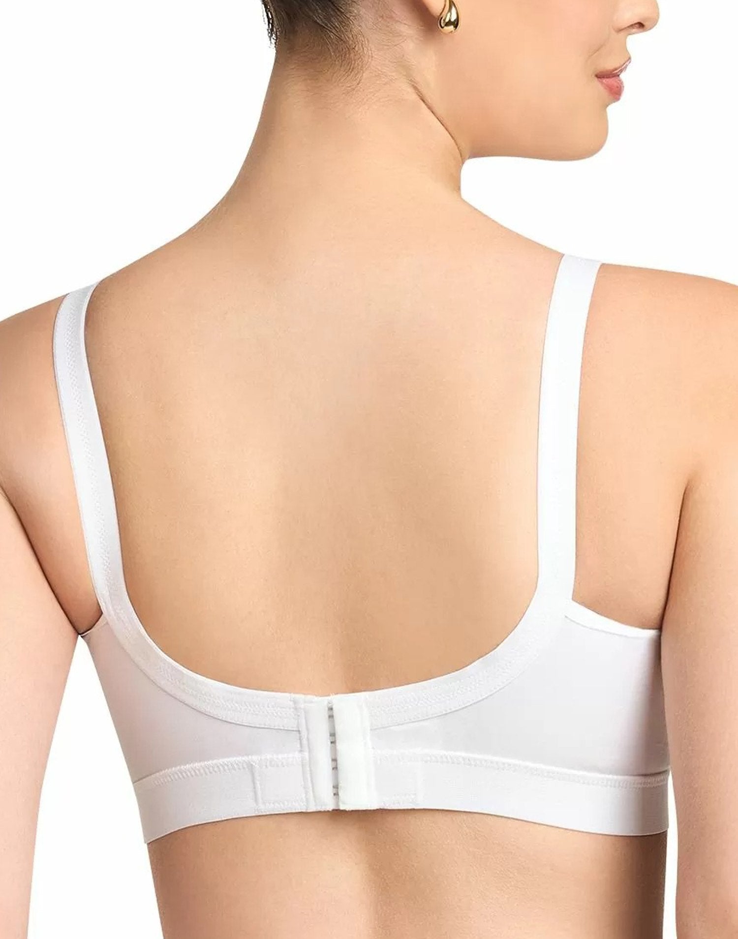 NON PADDED BRA RIZA COTTON FIT WHITE E6776 280226BR - ELENTRA DESIGNS BY NIMI HEINS