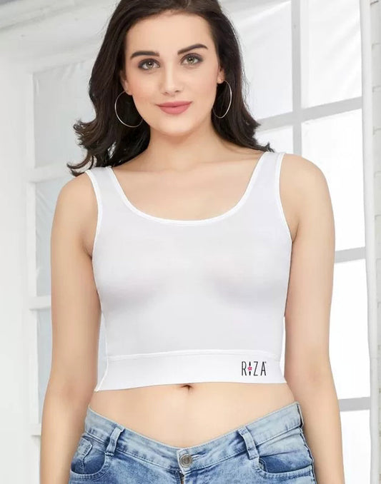 CAMISOLE RIZA TANK CROP TOP WHITE E0000 240426CL - ELENTRA DESIGNS BY NIMI HEINS