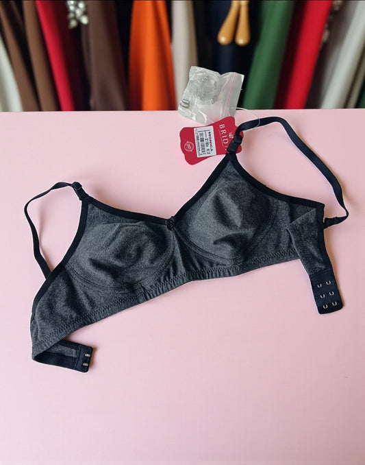 220925BR (E6444) BRIDA NON PADDED BRA - Dark Gray