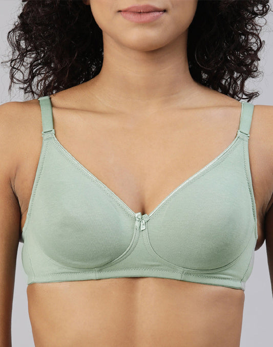 NON PADDED T-SHIRT BRA BLOSSOM ELEGANT ICEBERG GREEN E3004 210626BR - ELENTRA DESIGNS BY NIMI HEINS