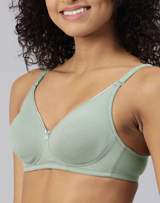 NON PADDED T-SHIRT BRA BLOSSOM ELEGANT ICEBERG GREEN E3004 210626BR