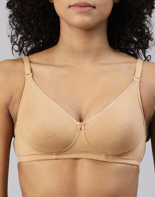 NON PADDED T-SHIRT BRA BLOSSOM ELEGANT SKIN E3004 210626BR - ELENTRA DESIGNS BY NIMI HEINS