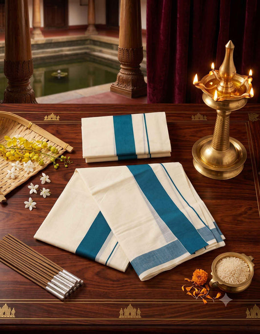 SET MUNDU PEACOCK BLUE E7222 090926SM