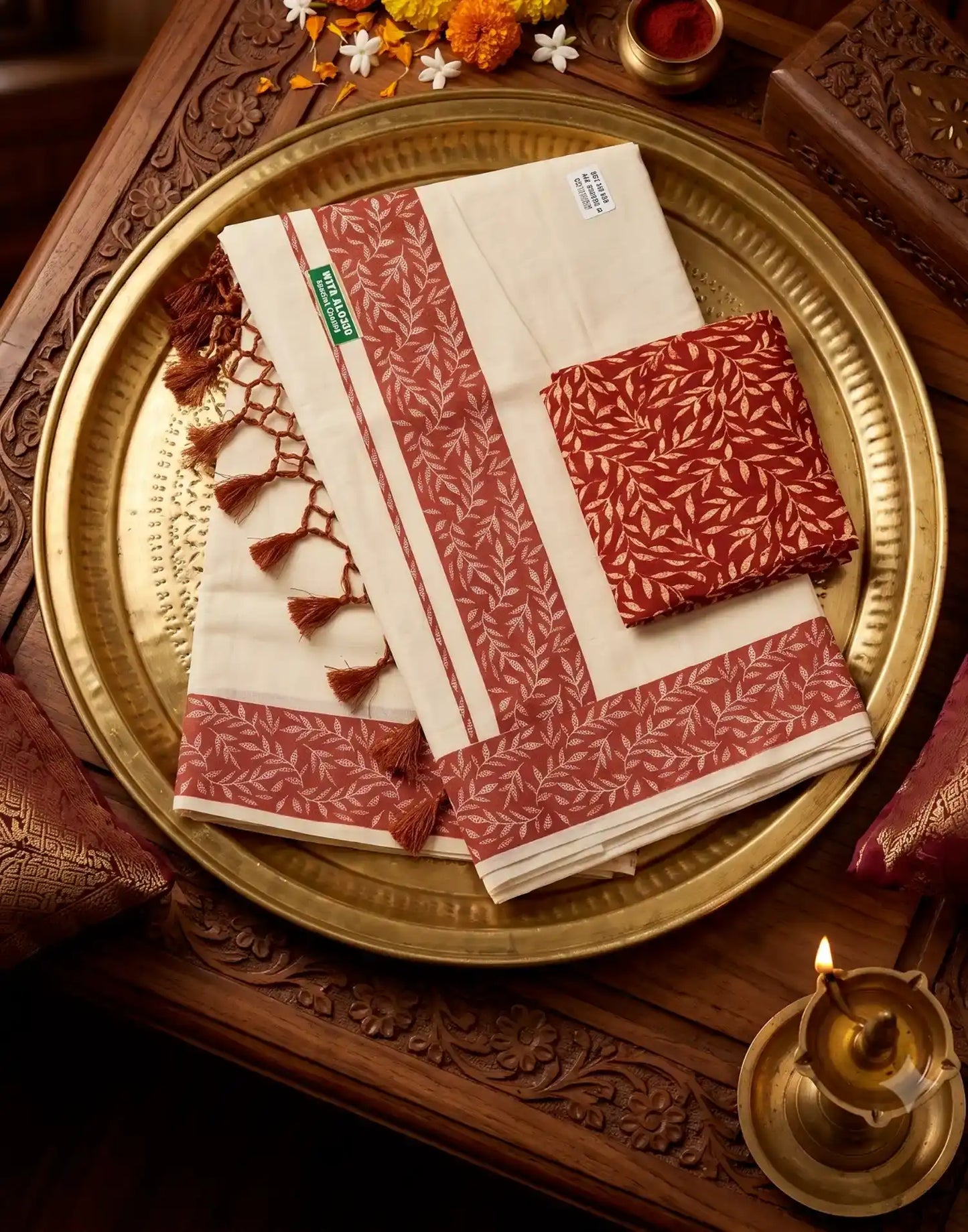 SET SAREE BROWN E7231 090926SS