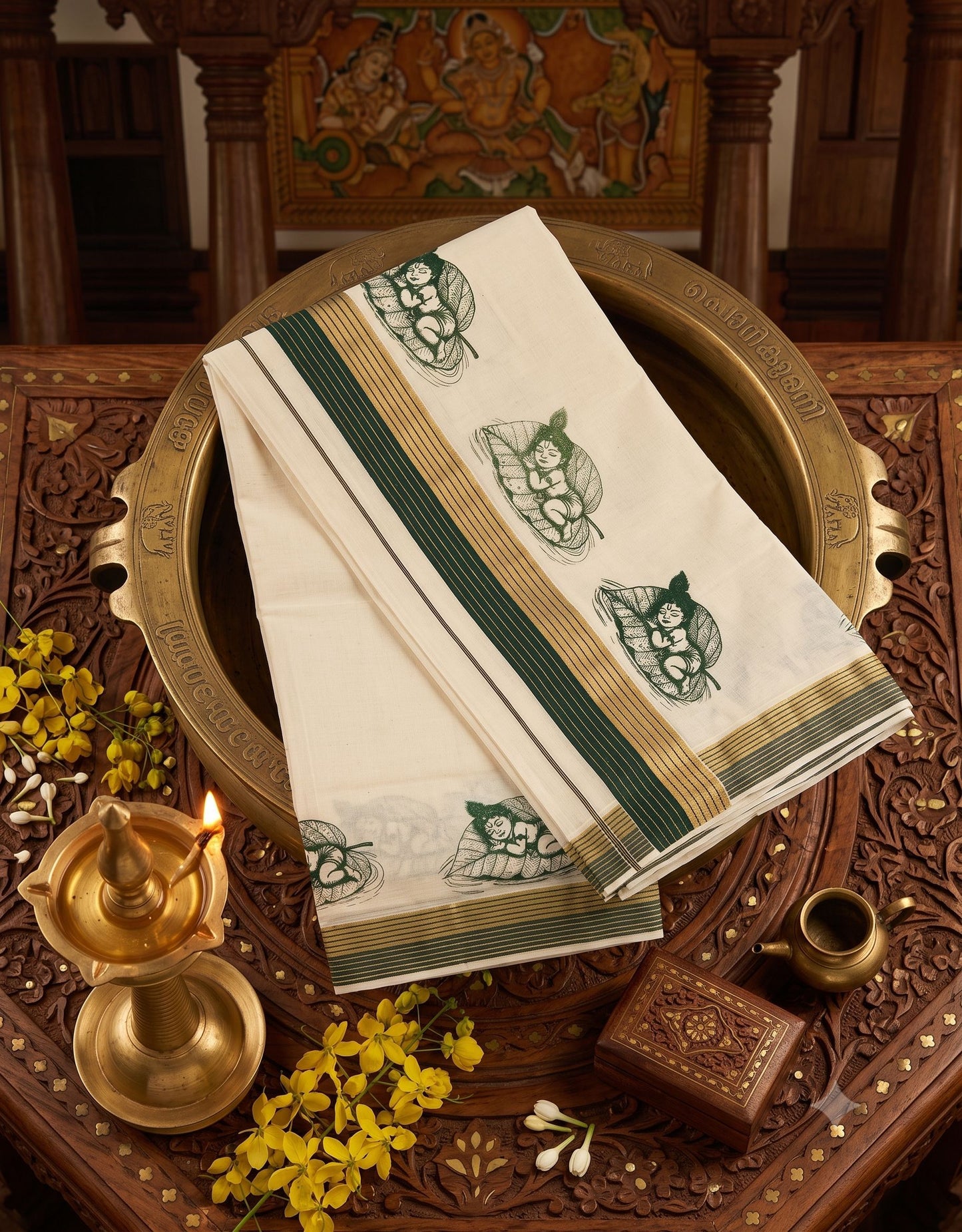 SET SAREE GREEN E7268 090926SS