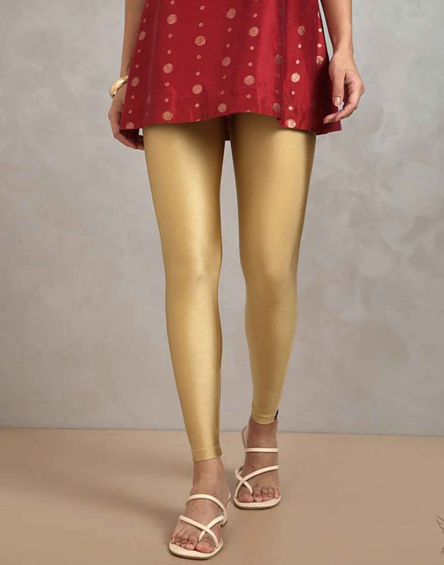 SHIMMER LEGGINGS TWIN BIRDS GOLD MINE E4436 080326LG - ELENTRA DESIGNS BY NIMI HEINS