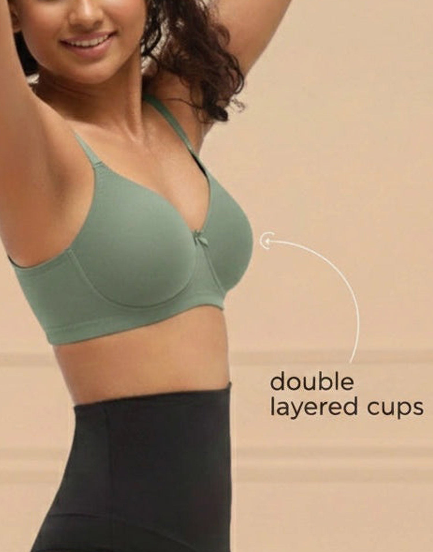 NON PADDED T-SHIRT BRA BLOSSOM ESSENTIAL ICEBERG GREEN E3179 210625BR - ELENTRA DESIGNS BY NIMI HEINS