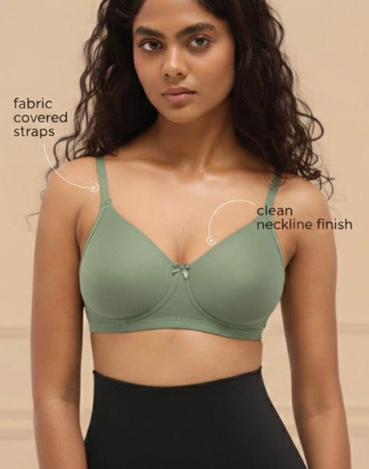 NON PADDED T-SHIRT BRA BLOSSOM ESSENTIAL ICEBERG GREEN E3179 210625BR - ELENTRA DESIGNS BY NIMI HEINS
