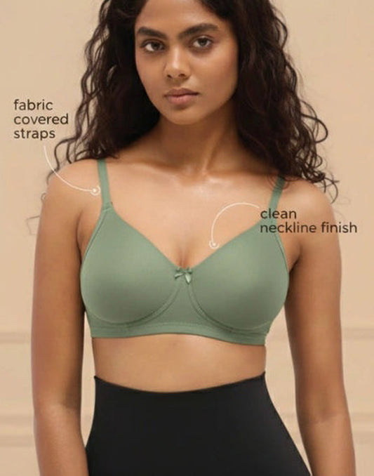 NON PADDED T-SHIRT BRA BLOSSOM ESSENTIAL ICEBERG GREEN E3179 210625BR - ELENTRA DESIGNS BY NIMI HEINS