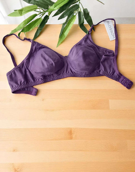 110625BR (E3008-E3011) BLOSSOM NON PADDED T-SHIRT BRA MIXED - Grape