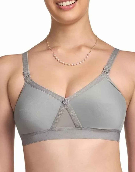 NON PADDED T-SHIRT BRA RIZA ALPA GRAY E6831 160326BR - ELENTRA DESIGNS BY NIMI HEINS