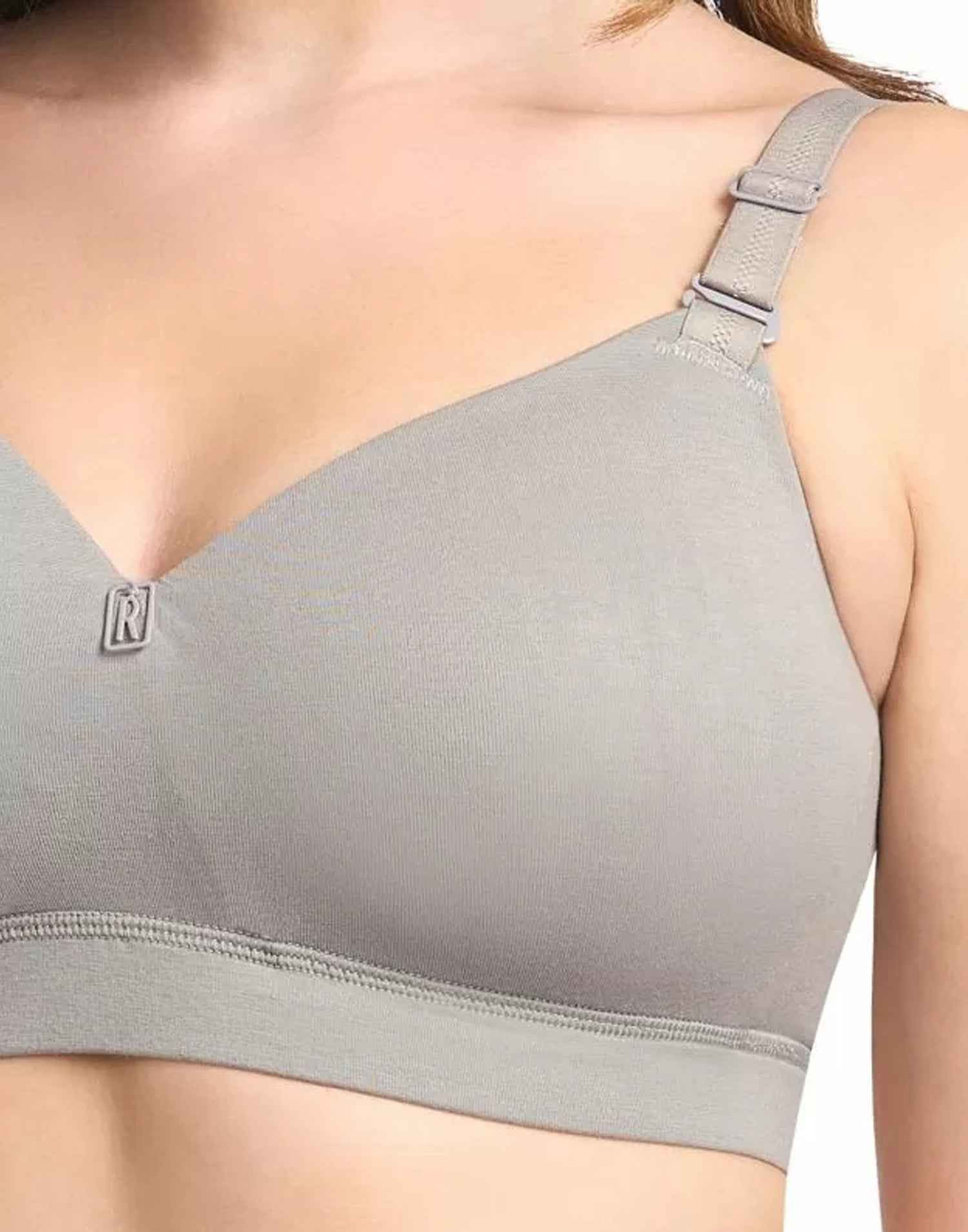 PADDED T-SHIRT BRA RIZA BESTIE GRAY E6775 200326BR - ELENTRA DESIGNS BY NIMI HEINS