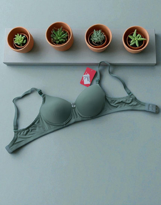 270725BR (E4139) POOJA RAGINI PADDED BRA - Forest Green