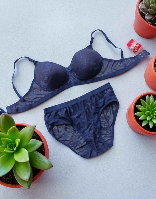 270725BR (E4238) POOJA RAGINI INNER COMBO - Navy