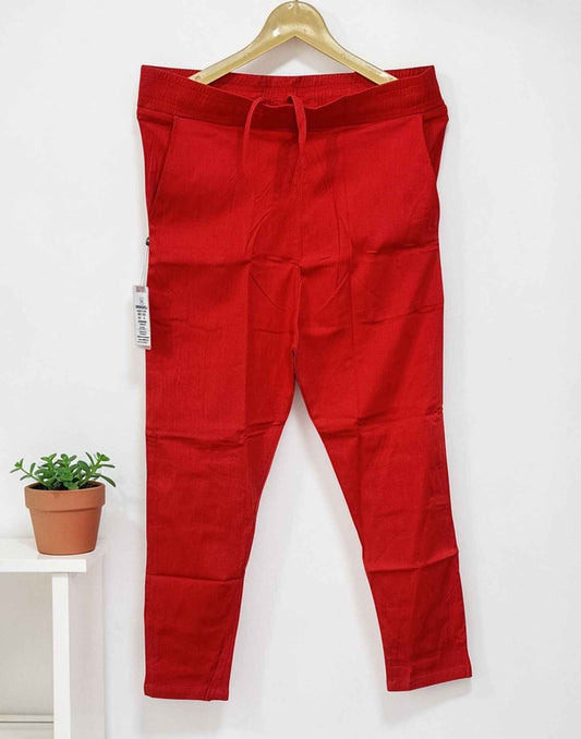 CIGARETTE PANT RED E4288 090326BW - ELENTRA DESIGNS BY NIMI HEINS