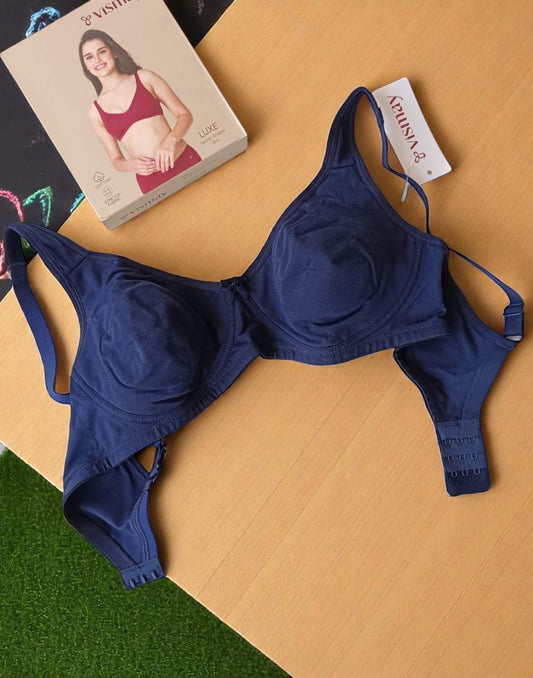 170525BR (E4354) VISMAY NON-PADDED BRA - D Navy