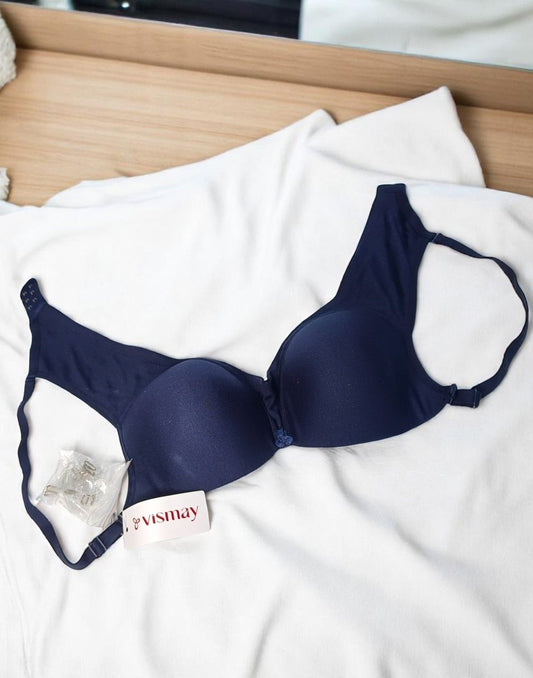 150525BR (E4354) VISMAY PADDED BRA -  D Navy