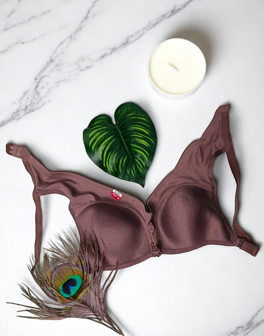 SEMI PADDED BRA V-MAX CHOCOLATE E6077 - E6078 121025BR - ELENTRA DESIGNS BY NIMI HEINS