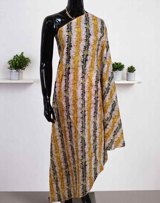 210525DP (E3167) COTTON DUPATTA - Yellow