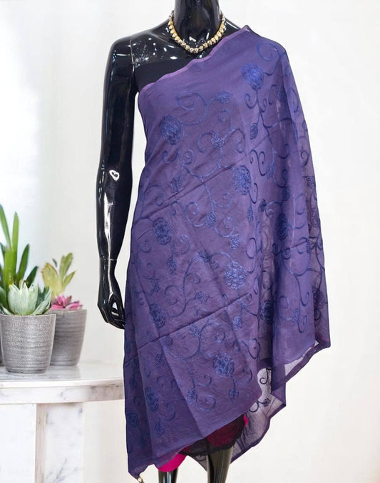 220525DP (E3165) GADWAL DUPATTA - Blue