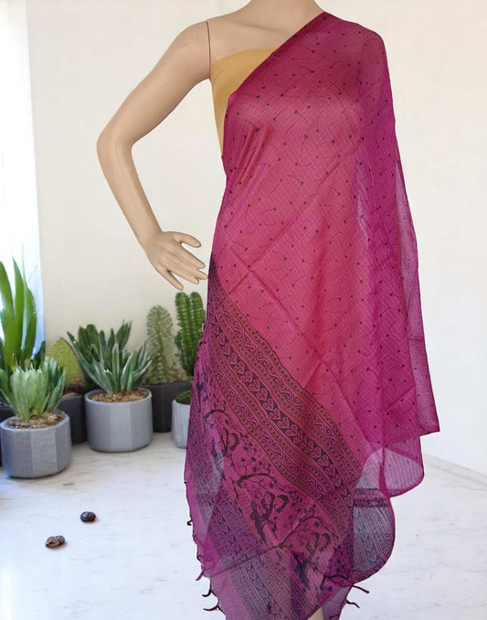 230525DP - KOTA CHECK PRINTED DUPATTA - Vadamulla 1
