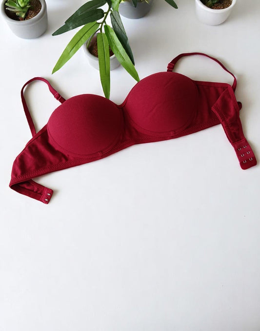 260525BR (E4175) BODY RHYME PADDED BRA - Maroon