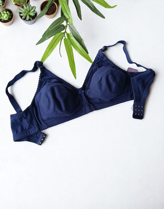 260525BR (E4177) BODY RHYME NON PADDED BRA - D Navy