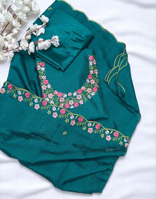 270525ML (E5313) UN-STITCHED SETS - Peacock Green
