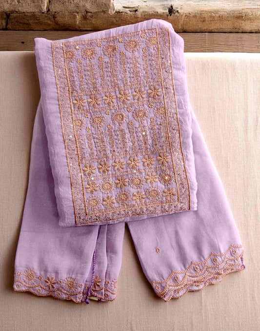 270525ML (E5352) UN-STITCHED SETS - Lalilac