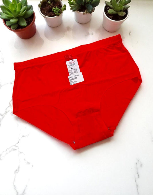 130625PS (E6155) POOJA RAGINI FLAWLESS PANTIES - Red