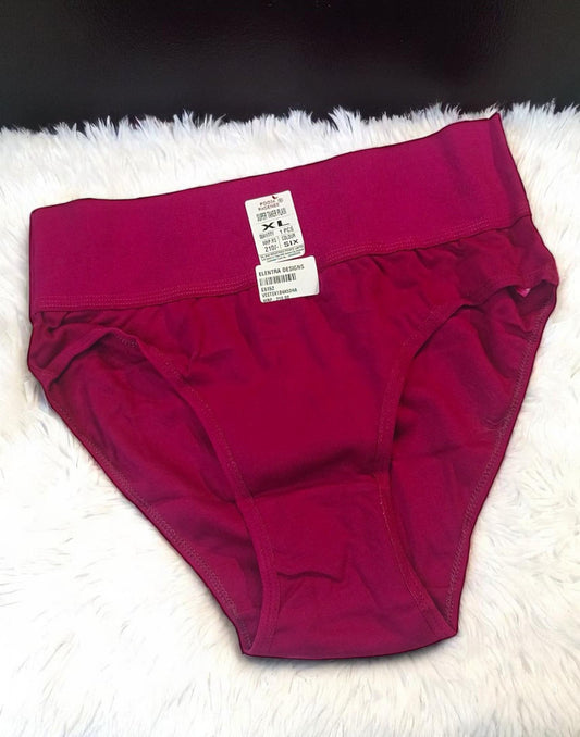 140625PS (E6151/52/53/54) POOJA RAGINI TUMMY TUCKER PANTIES - Wine