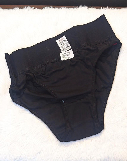 140625PS (E6151/52/53/54) POOJA RAGINI TUMMY TUCKER PANTIES - Black