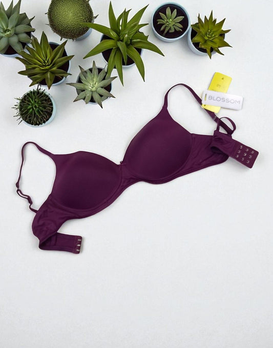 300825BR (E6437) BLOSSOM FEATHERLITE BRA - Wine