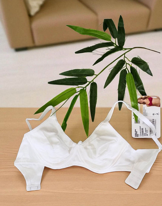 240725BR (E5255) JOCKEY NON PADDED BRA - White