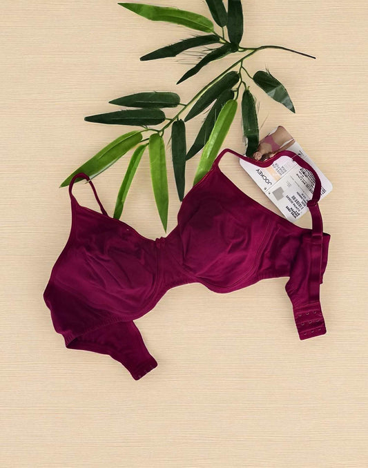 240725BR (E5255) JOCKEY NON PADDED BRA - Beet Red