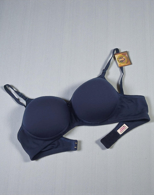 100126BR (E6654-6705) POOJA RAGINI PADDED BRA - Dark Blue - ELENTRA DESIGNS BY NIMI HEINS
