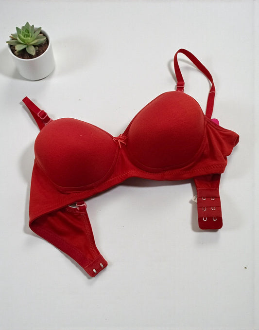 170126BR (E6705) POOJA RAGINI PADDED BRA - Brick - ELENTRA DESIGNS BY NIMI HEINS