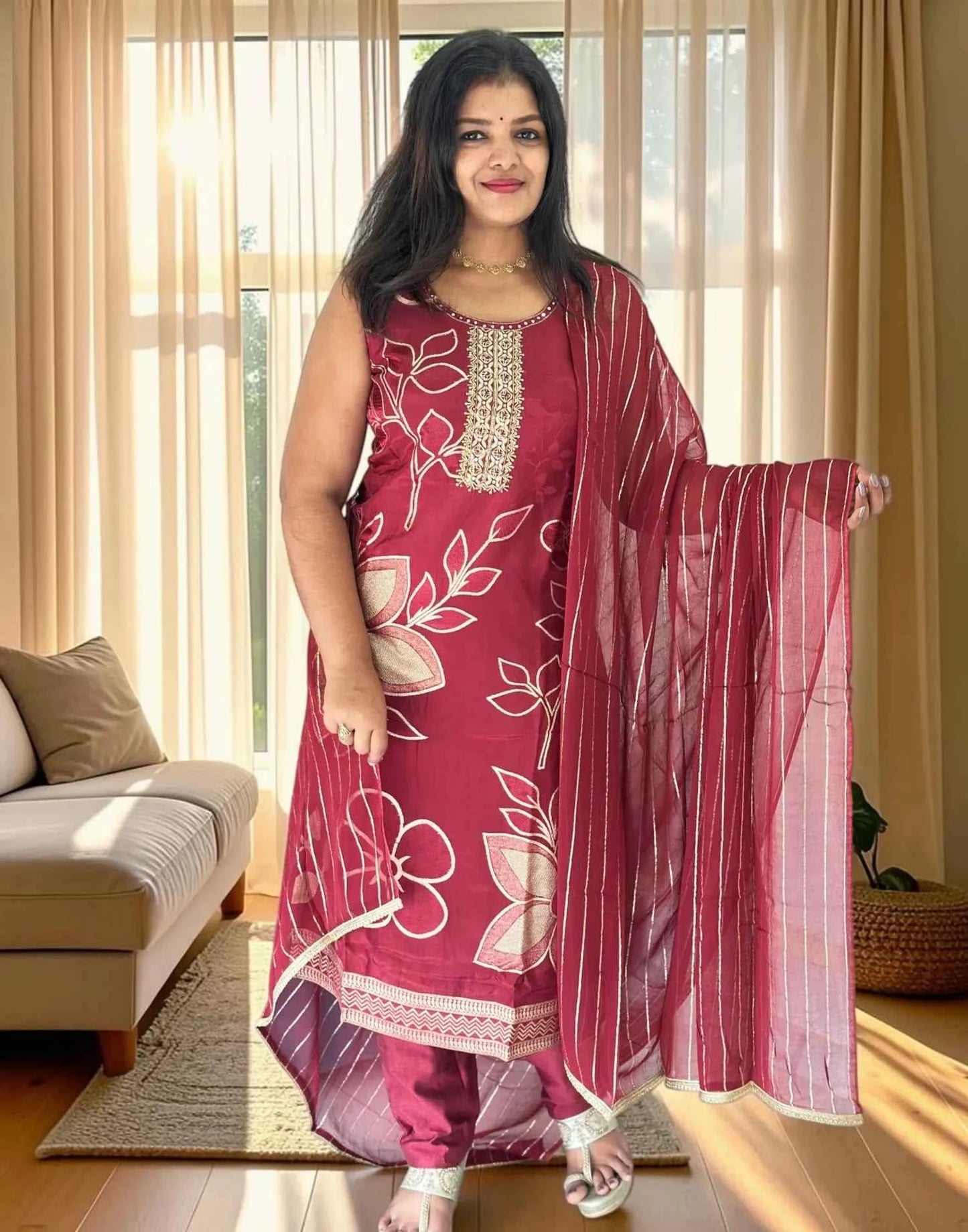 READY TO WEAR PREMIUM - MAROON E7185 130826RW
