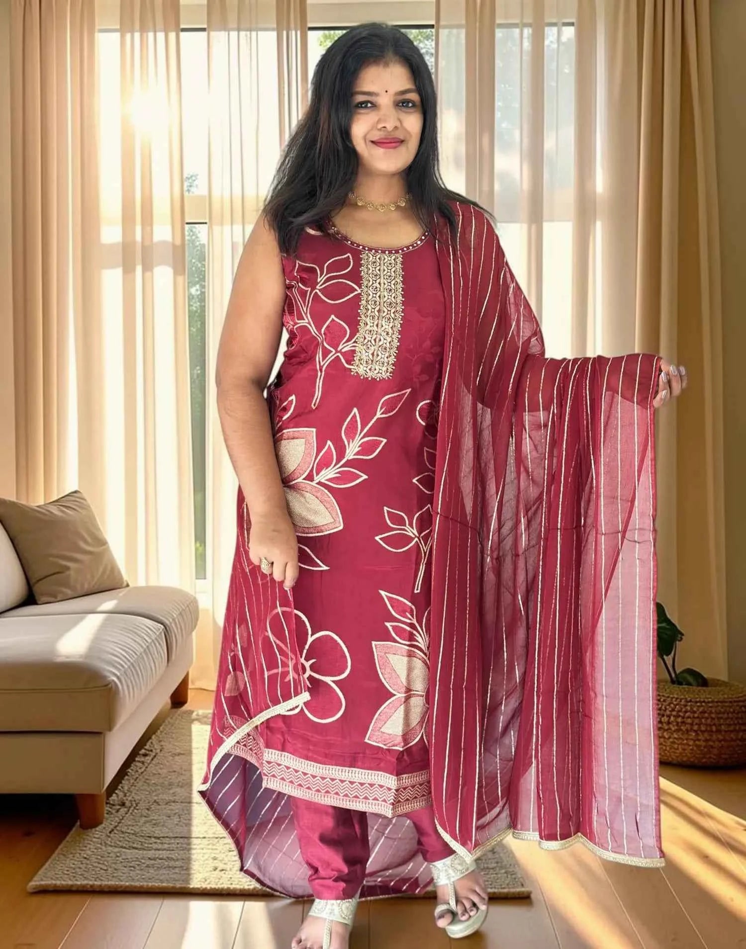 READY TO WEAR PREMIUM - MAROON E7185 130826RW