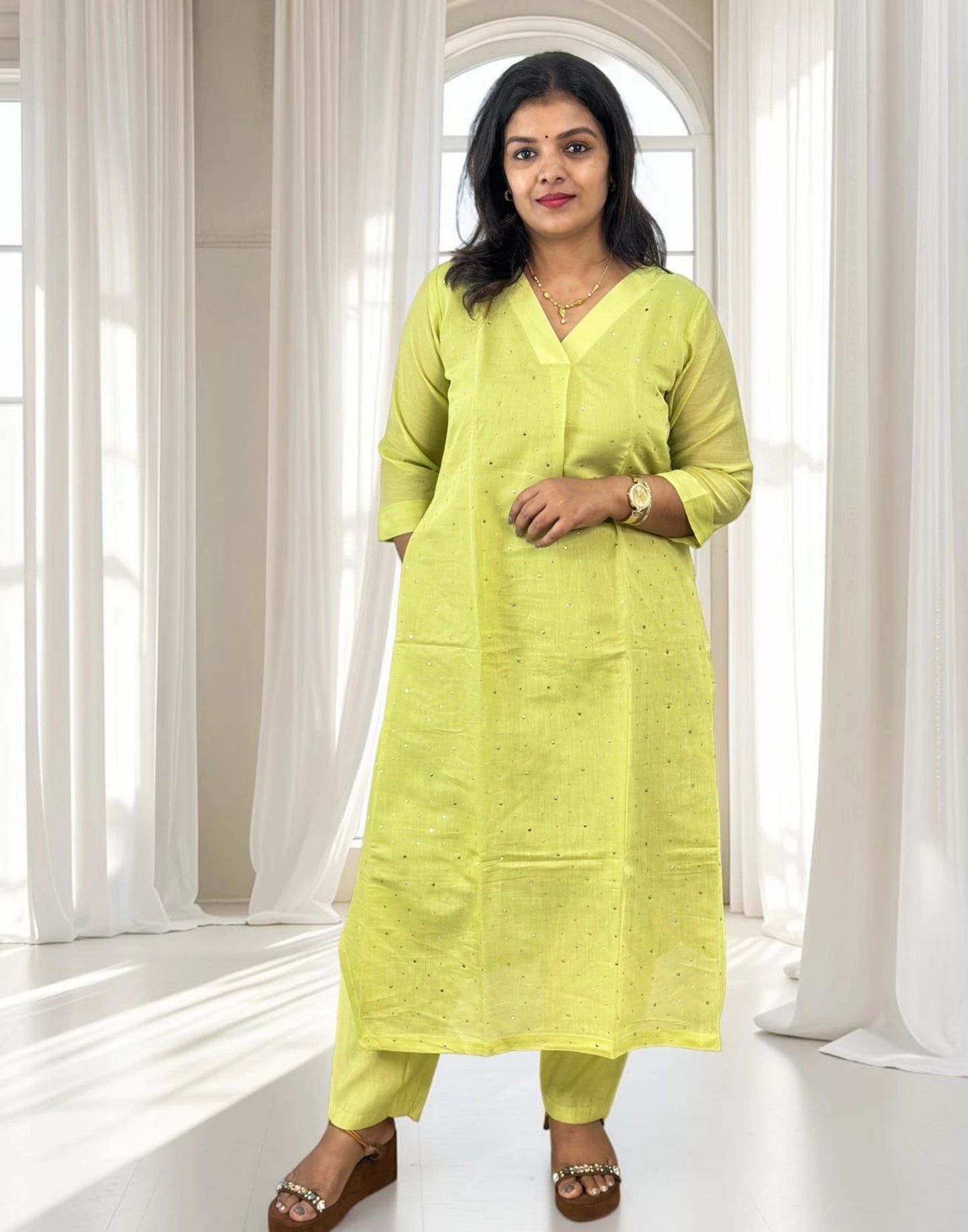 KURTI SET PISTA GREEN E7241 180826KS
